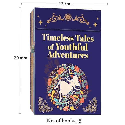 Image of Timeless Tales of Youthful Adventures | Box Set of 5 Unabridged Classics: Little Women, Heidi, Anne of Green Gables, Pollyanna & Alice in Wonderland | Gift Box for Kids & Adults