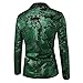Floral Suit Jacket Men - Mens Tuxedo Blazer Jackets One Button Paisley Shawl Lapel Suits for Dinner,Prom,Wedding 2025 Western Style Sport Coat Fall Fashion Winter Outfits 01# Green Medium