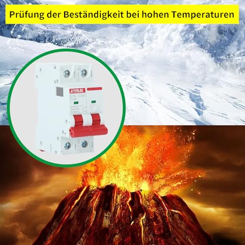 JOYELEC 2 Stück 20A Solar Photovoltaik Systeme Miniatur-Leistungsschutzschalter，2 Polig，DC500V für Solar Panels Pv Anlage Sicherungsautomat Trennschalter