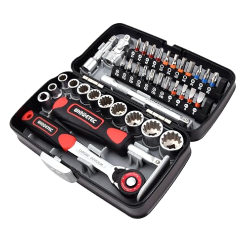 Kit compacto de mantenimiento de bicicletas eficiente con llaves de trinquete métricas 3