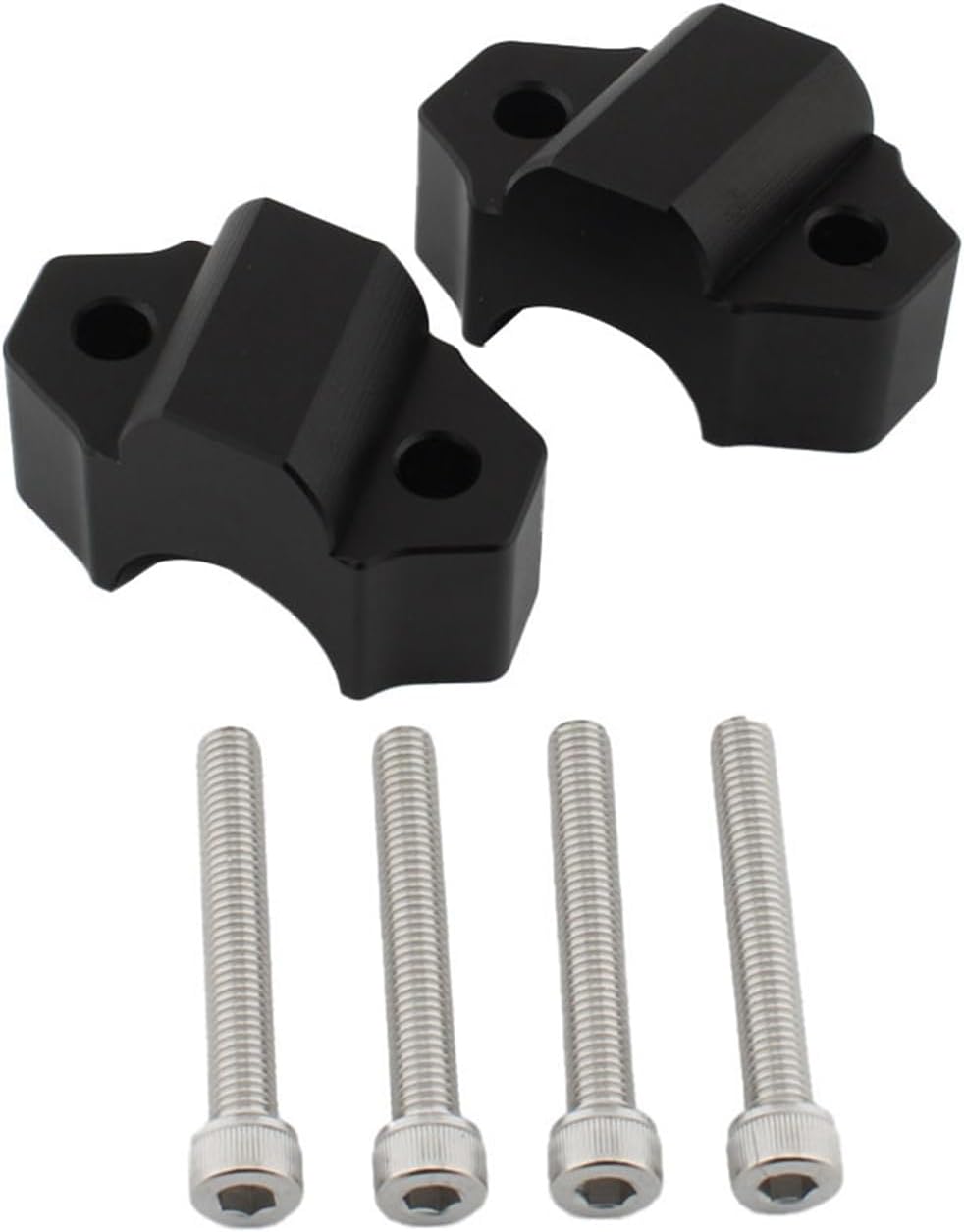 Motorcycle Handlebar Risers Mount Clamps Heighten 24mm Compatible with Yamaha MT-09 FZ-09 MT-10 2015 2016-2020 XSR900 XJR1300 16-24 (Black)