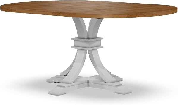 BingLTD - 48" x 48" to 66 Extension 30" Tall Gabriel Dining Table - Wheat Top & Chalk Base TT4866-WHEAT-PD-12B30-CHALK