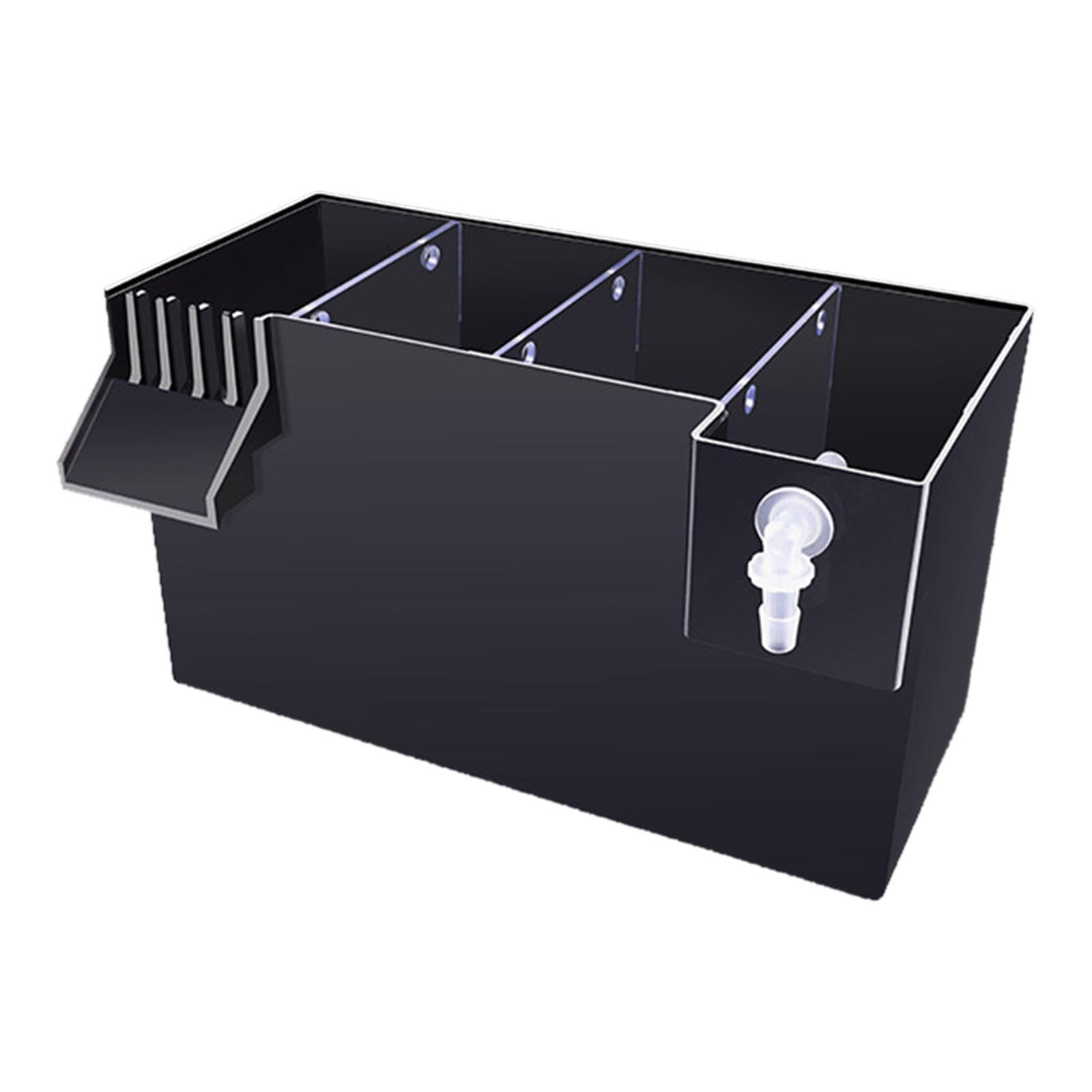 perfk Filtro per Acquario, Scatola Filtro sospesa, Filtro Silenzioso per Acquario, Scatola Filtro Esterna, Accessorio per Scatola filtrante per Acquario di, Nero 26x13.5x15cm