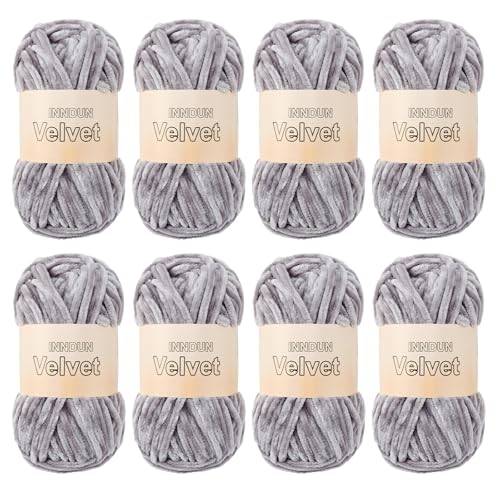 Image of Soft Velvet Chenille Yarn for Crocheting, Super Bulky Yarn for Blankets