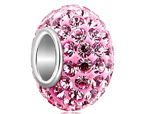 Preisvergleich Produktbild Nalmatoionme DIY Kristall Charms Perlen für Pandora Armband Zubehör (Pink)