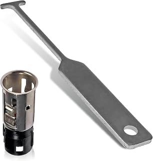 leechio Lighter Socket Tool, Cigarette Lighter Socket Disassembly Tool Replacement 56457 25776667 J42059, Compatible with Buick Cadillac Chevrolet Gmc Hummer Oldsmobile Pontiac Saturn (Silver)