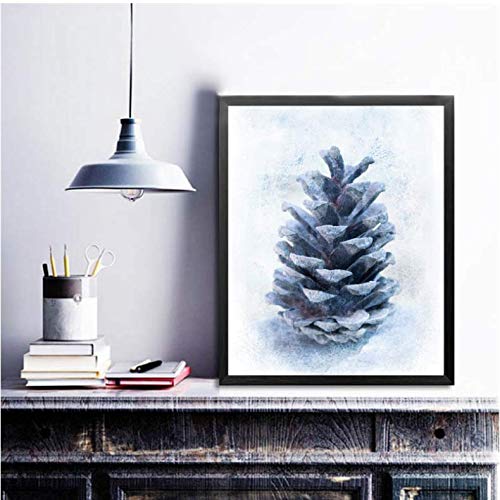 Peinture Sapin Cône en toile vintage pour réchauffer un mur blanc vide