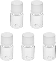 Vista 2 de Bettomshin 10 botellas de plástico PE de 0.2 fl oz (grado alimenticio) con tapas, botellas de agua de plástico de boca ancha de laboratorio, botella