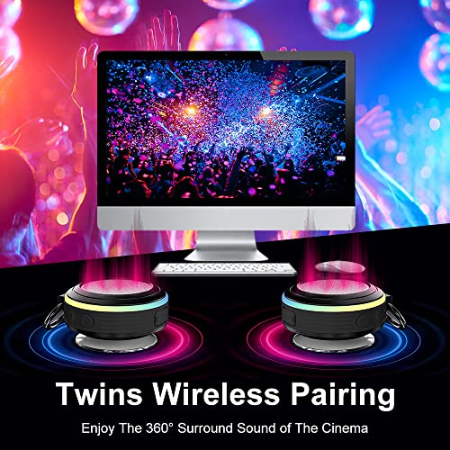 Geryst-Altavoz-Bluetooth-Ducha-Mini-Altavoces-Portatil-Bluetooth-50-Extra-Bass-IPX7-Impermeable-Altavoz-Inalambrico-con-Mic-Ventosa-Anillo-Colgante-luz-LED-Radio-FM-para-Fiesta-Piscina
