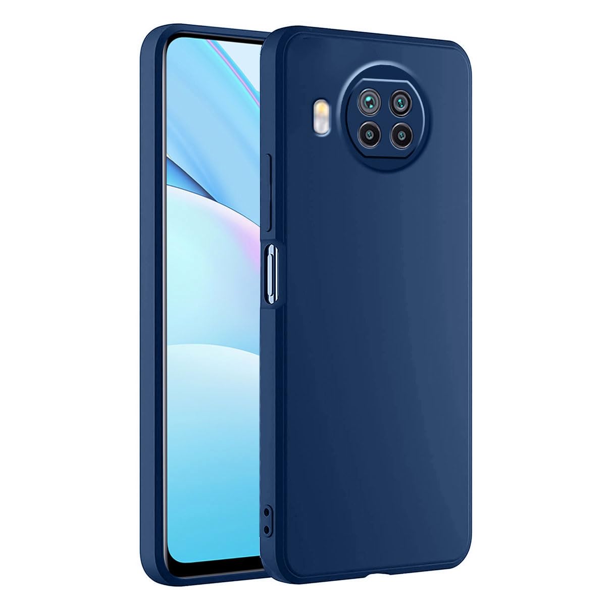 LIRAMARK Silicone Soft Back Cover Case for Xiaomi Mi 10i 5G / Mi 10T Lite 5G (Silicone Blue)