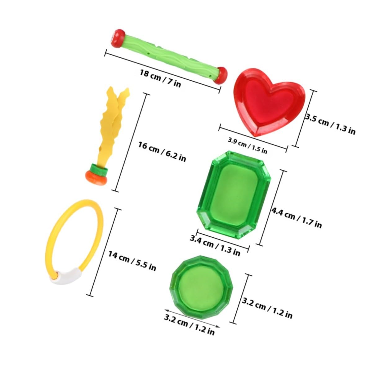 POPETPOP 21pièces Jeu De Jouets Plongée Garçon Fille avec Bâtons Anneaux Et Algues Colorés pour Piscine Extérieur pour Apprentissage Et Jeux Aquatiques