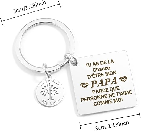 Cadeau Fete Des Peres, Porte Clef Pour Papa, Cadeau D'Anniversaire Et Cadeau De Noël Pour Papa