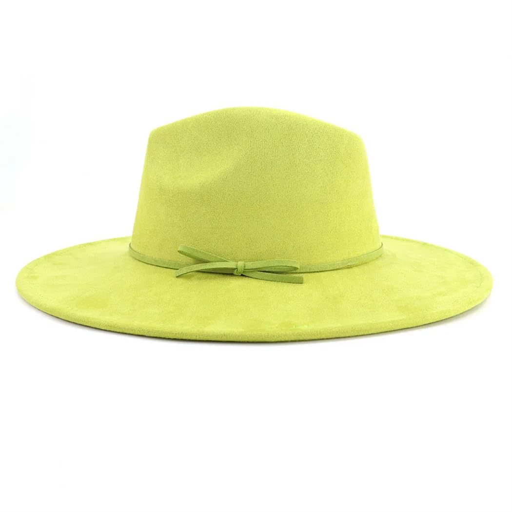 Unisex Big Brim Suede Top Hat Jazz Fedora Cappelli Donna Elegante Partito Matrimonio Feltro Cap Uomini Dress Cappelli