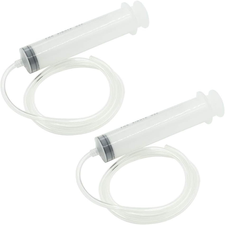 Dasunny 4 Pcs 60ml Lab Sample Injection Syringes with 39.4 Inch Tube, Plastic Garden Syringe for Scientific Labs, Watering, Refilling : Everything Else