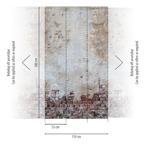 Livingwalls Carta Da Parati Effetto Cemento, In Tessuto Non Tessuto, Grigio E Rosso, 383361, Carta Da Parati Fotografica Industriale, 1,59 X 2,80 M, Made In Germany - 2