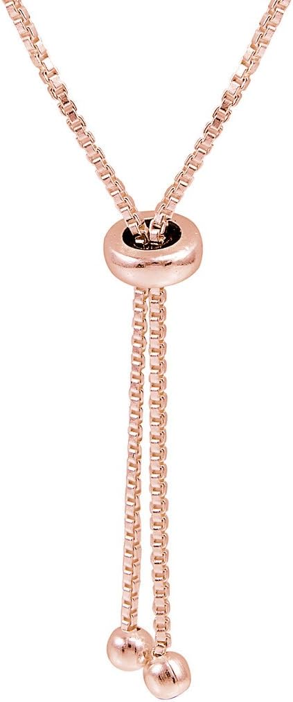 Hoops & Loops Sterling Silver Cubic Zirconia XO Design Adjustable Bracelet - Image 2