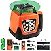 VEVOR Kit Livella Laser Rotante Autolivellante Laser Verde a 360°, Livellatore Rotante con Ricevitore Automatico 500M/1640 FT, Misuratore a Infrarossi Velocità di Rotazione 0/60/120/300/600 giri/min