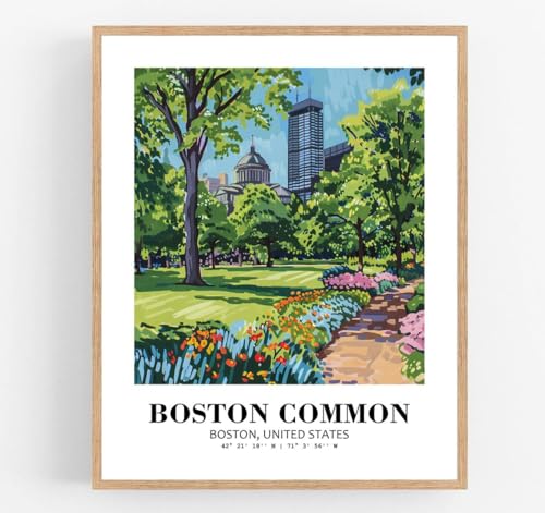 Eleville 8X10 Unframed Boston Common Boston United States Tourist Attraction
