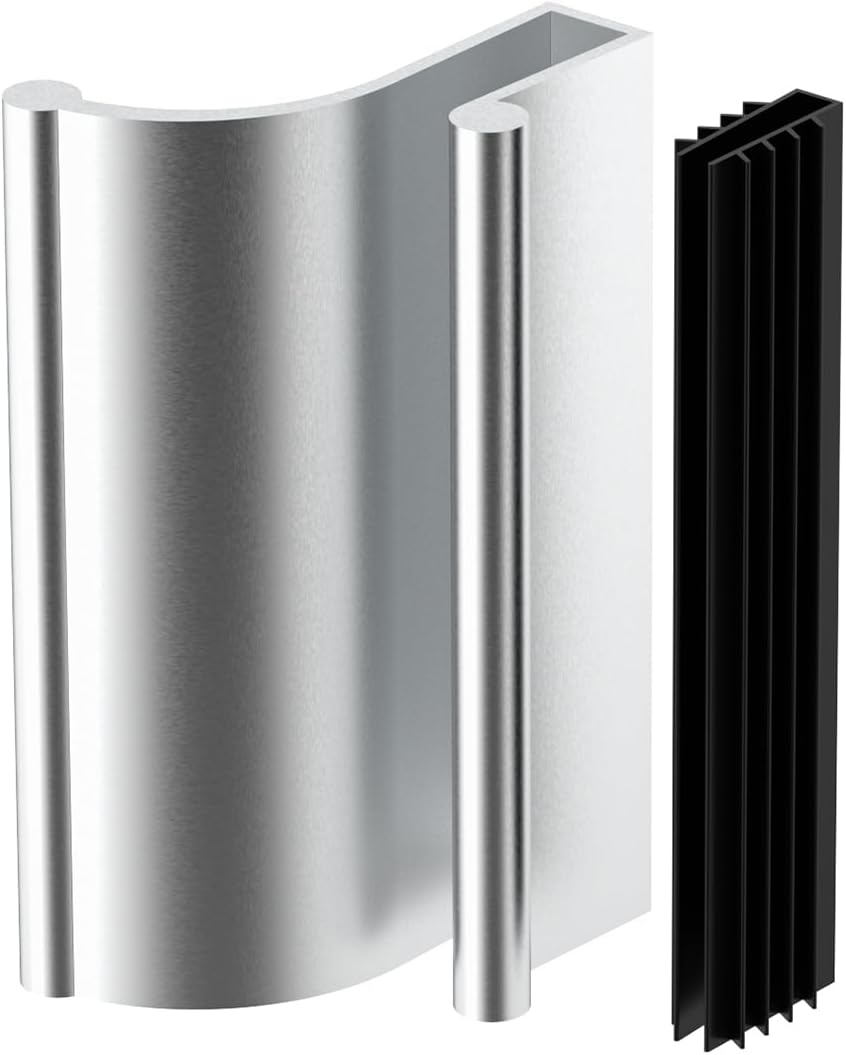 Glass Sliding Shower Door 3" Chrome Pull Handle for 3/16" and 1/4" Thick Swing Glass Shower Doors, fit Frameless Tub Enclosure and Frameless Sliding Shower Doors