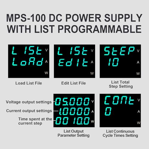 Image of MATRIX Linear DC Power Supply 30V 5A MPS-100, Variable Regulated Bench Power Supply with Number Keypad, 9 Memory, List Output for Laboratory, Electronics Testing, Repairing Phones, Battery Charging