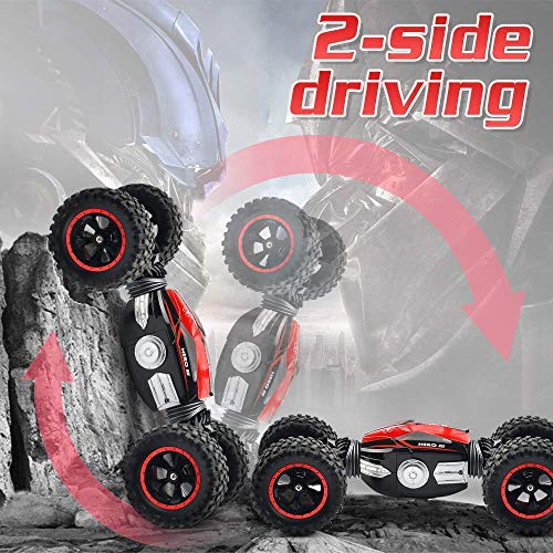 RC Car Off-Road Remote Control Car Monster Truck 4WD Dual Motors Electric Vehicles Rock Crawler 2.4Ghz RC Truck (Red)