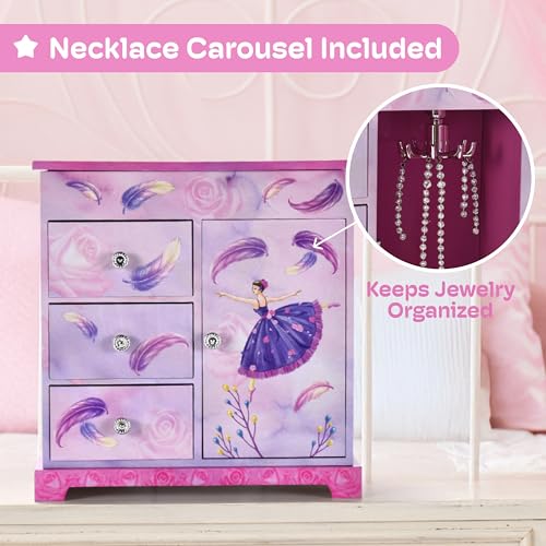 Boîte à bijoux pour filles évitant les colliers emmêlés grâce au grand format - 8
