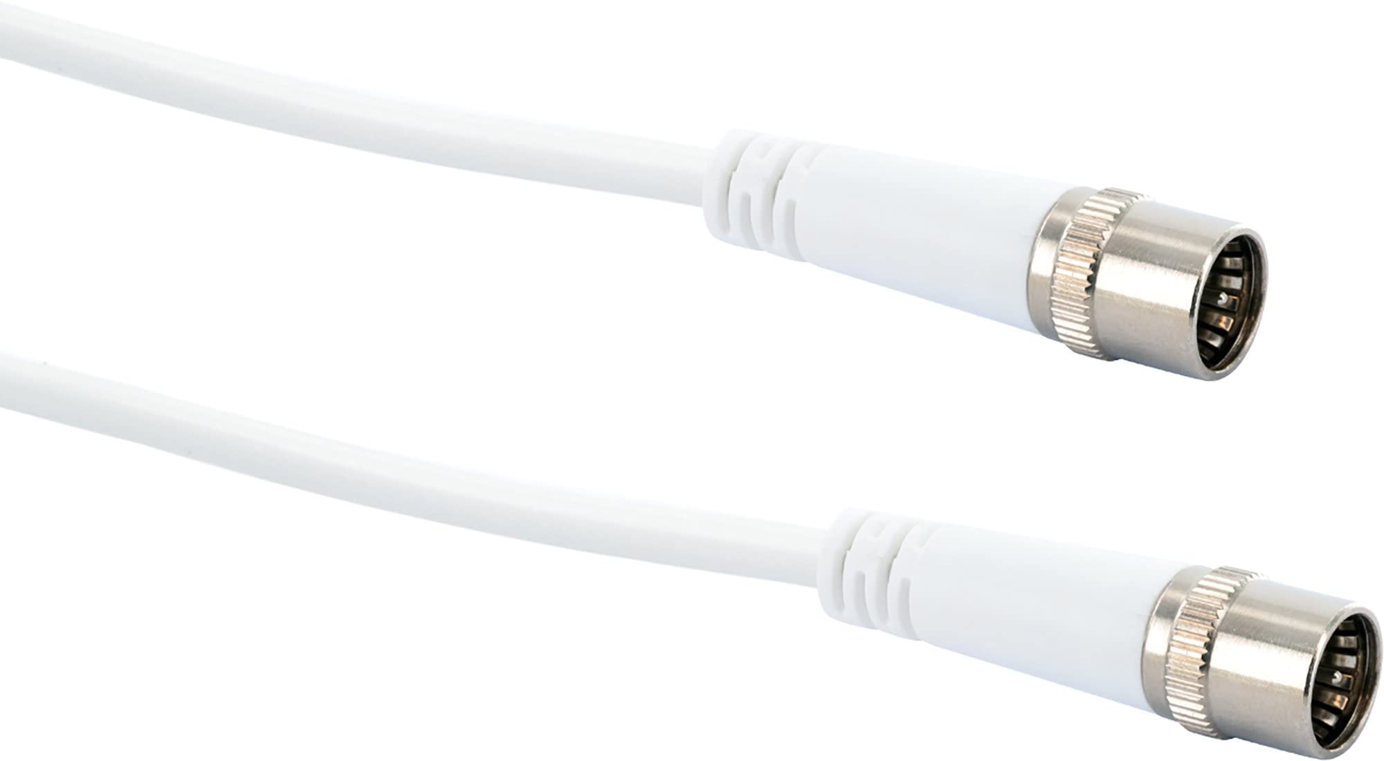 SCHWAIGER antenne, SAT Câble de raccordement [1x F à raccord rapide - 1x F à raccord rapide] 7.50 m 10 dB quadruple blindage blanc