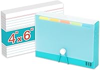 Vista 15 de Estuche de tarjetas de índice H4D de 3x5 con 100 tarjetas de índice pesadas rayadas y separadores, negro