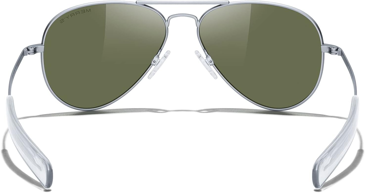 MERRY'S Classic Aviator Military Polarized Sunglasses for Men or Women S8562 - Image 5