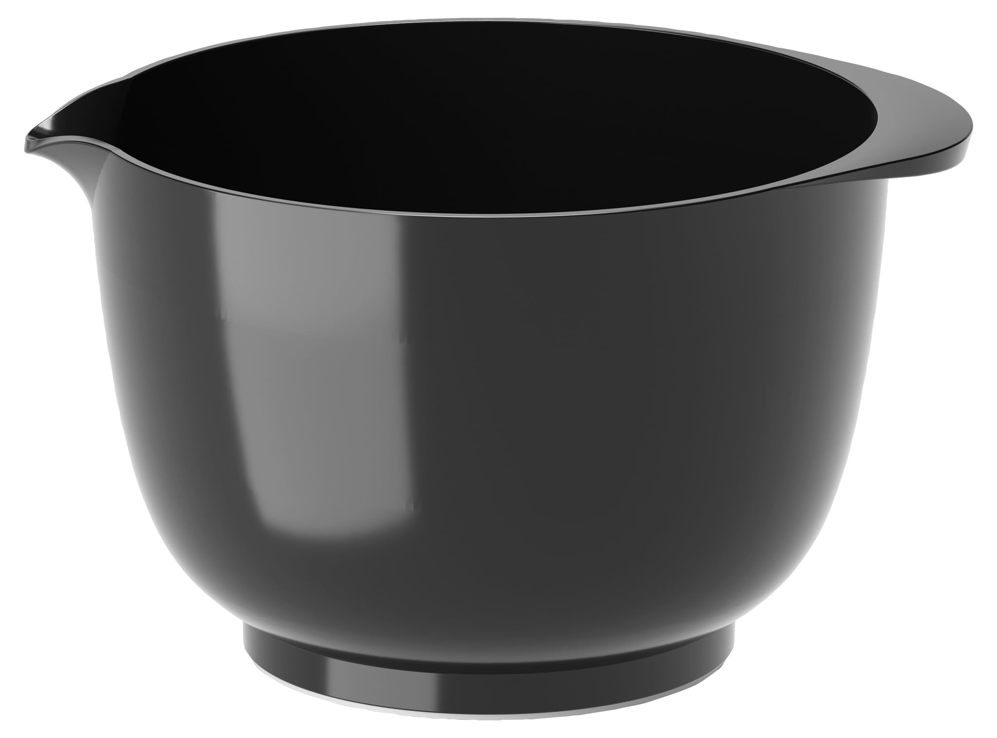 Rosti Margrethe Mixing Bowl – 2 Liter – Pour Spout and Non-Slip Base, Microwave and Dishwasher Safe, Recyclable Plastic, Carbon Black