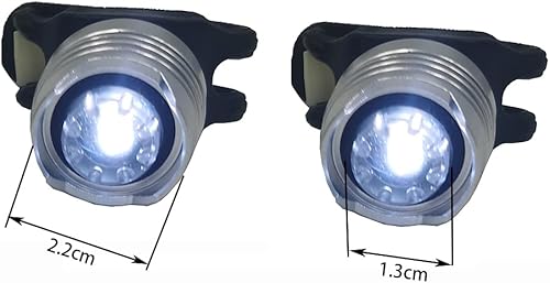 Miniatura 2 de Luces LED portátiles de aluminio, luces de navegación LED para arco o popa, luces de respaldo para kayak, pontón, yate, bote (blanco)