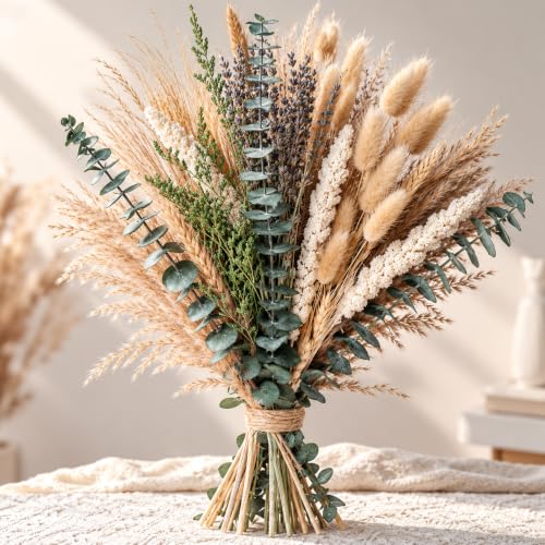 Boho Dried Flower Bouquet – Pampas Grass Bouquet...