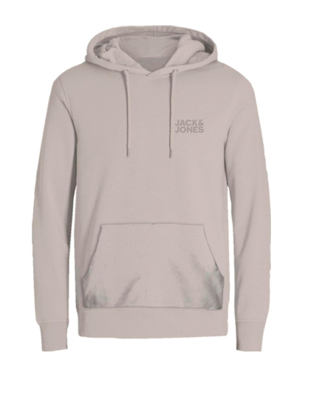 Jack & Jones Beige Hooded Sweatshirt With Logo Corp