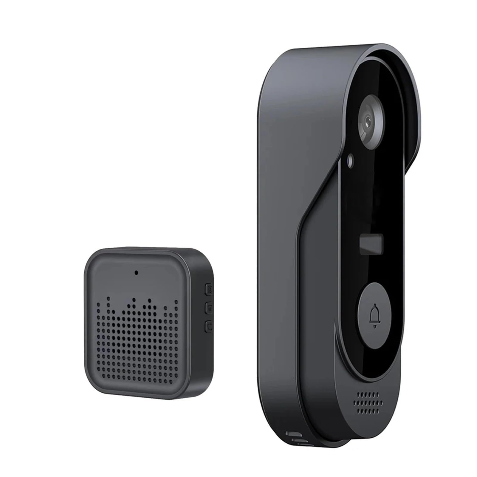 Tuya – Sonnette avec caméra WiFi HD, interphone vidéo for l'extérieur(Black)