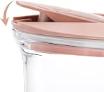 Coloch 2 Pack 2 Quart/64oz Plastic Water Pitcher with Flip Top Spout Lid, Clear Slim Water Container for Fridge Door Juice Pitcher with Scale Line for Tea, Lemonade, DIY Drinks, Blue and Pink