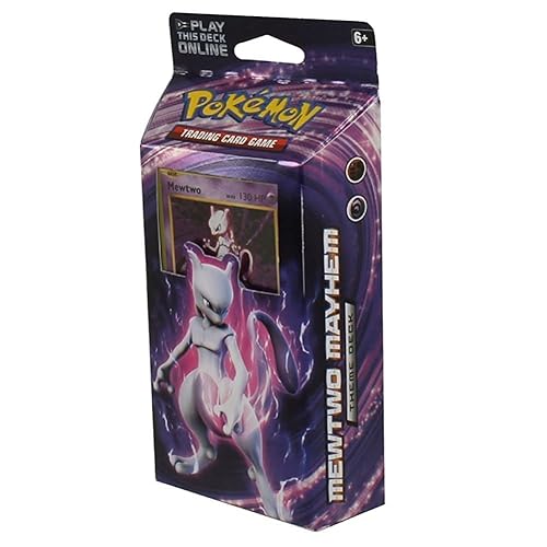 Pokémon XY Evolutions - Mewtwo Mayhem Theme Deck Deck completo listo para jugar de 60 cartas incluye versión de hielo agrietado Holofoil de Mewtwo