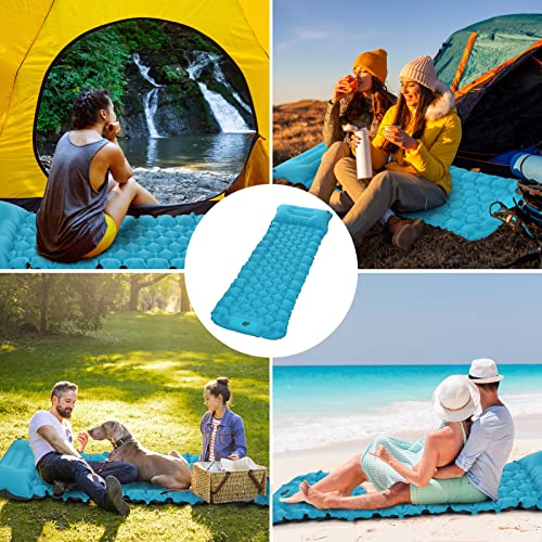 Homesen Almofada de dormir de acampamento com bomba embutida ultraleve Colchão de dormir inflável à