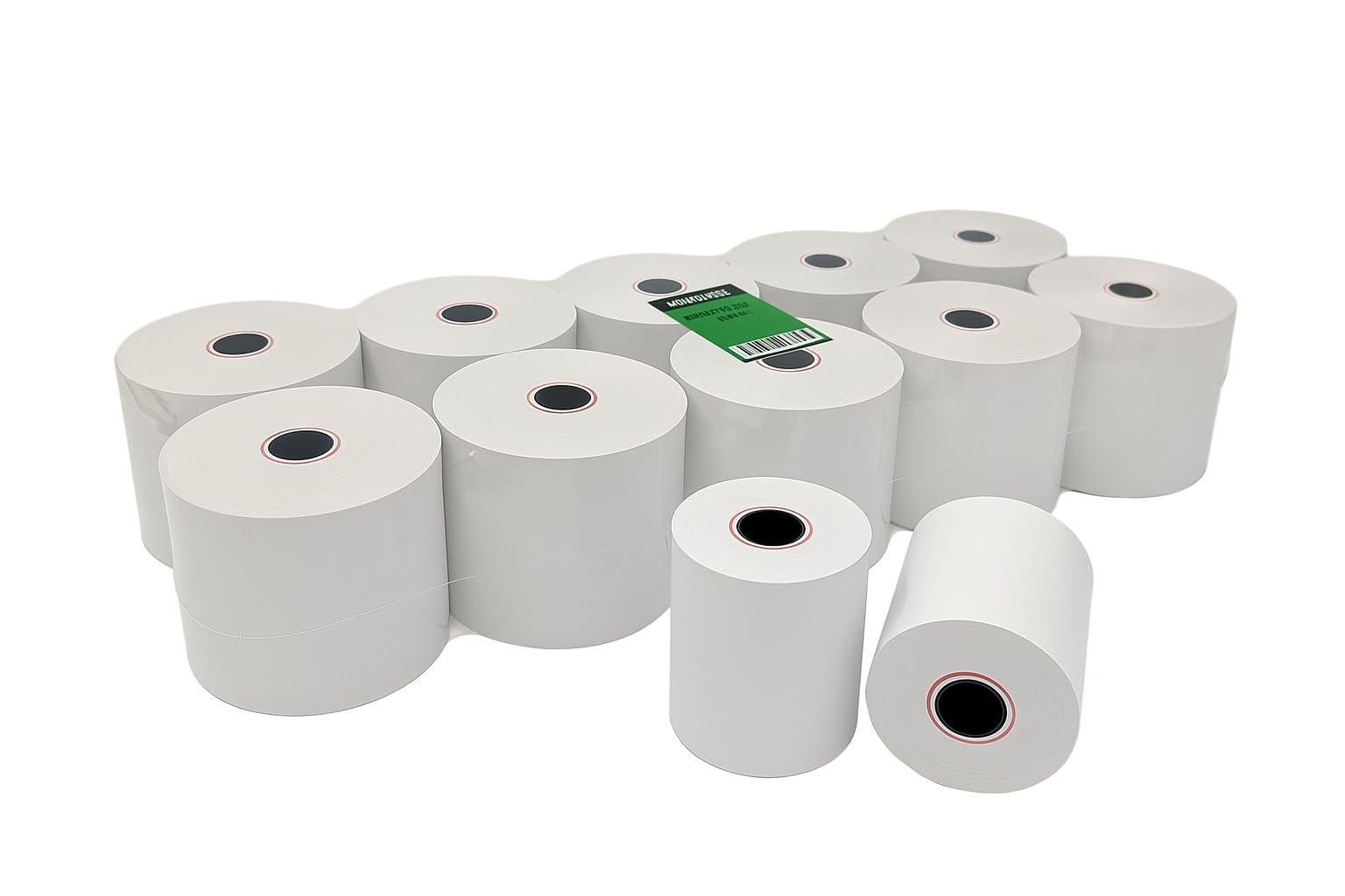 20 Rolls of 57mm x 80mm Thermal Till RollsโBPA-Free Receipt Paper for POS, Cash Registers, PDQ Machines with Red Warning Strip