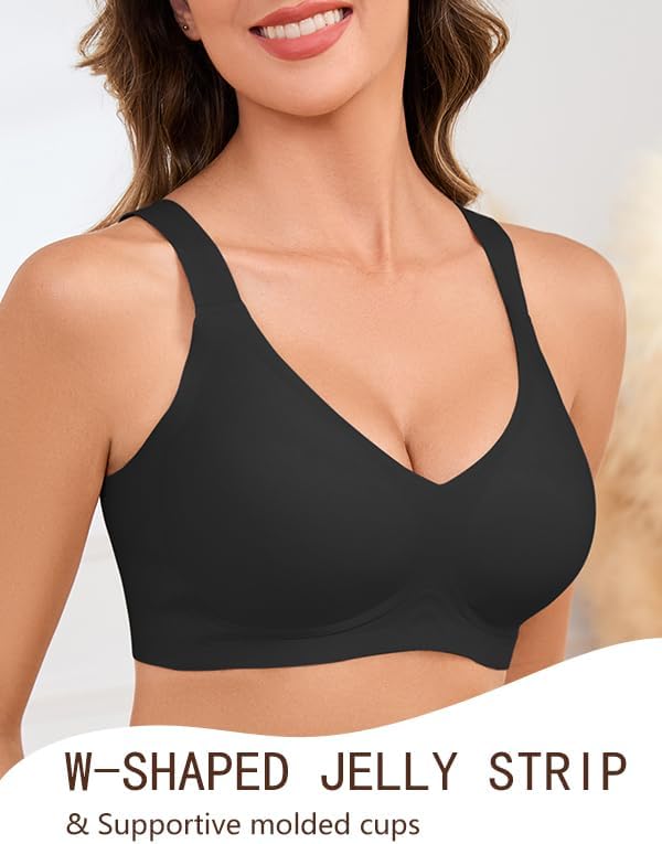 Womens Wireless Bras for Women No Underwire Push Up Bra Seamless Full Coverage Everyday Bras Regular and Plus Size - Image 7