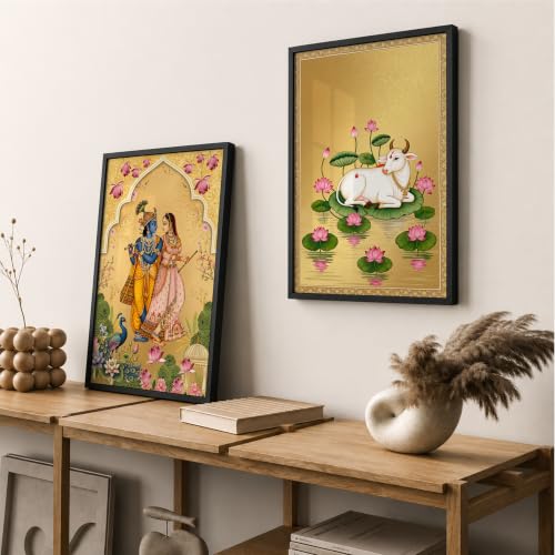 Image of Suneree Traditional Indian Wall Art - Set of 2 (ART 20, 13x19 INCHES)