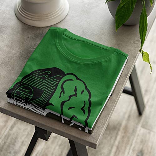 T-shirt à puce CPU ordinateur Brain-Computer pour homme vert taille XXXXL geek coder