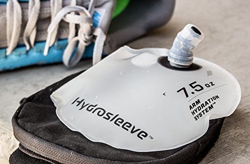Hydrosleeve Package, Hands-Free Armband Hydration Pack and Hydration System for Runners and Athletes (Arctic White, Large)