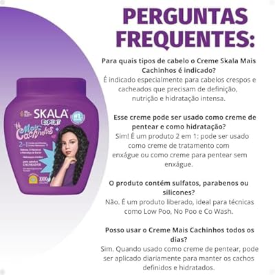 SKALA Skala - Linha Expert - Creme de Tratamento Mais Cachinhos 1000 Gr - (Expert Collection - More Curls for Kids 2 in 1 Treatment Cream Net 33.81 Oz)