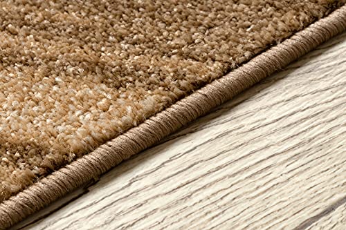 Alfombra de pasillo KARMEL FRYZ Saka beige 80x250 cm con tejido tupido frisé de gran suavidad 6
