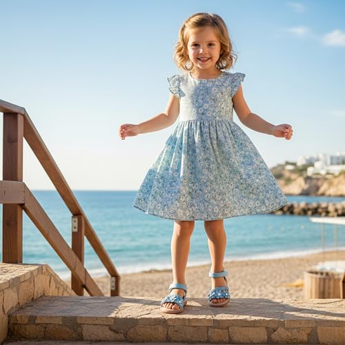 Image of GINFIVE Toddler Girls Sandals Little Girls Kids Summer Shoes Toddler Sandals