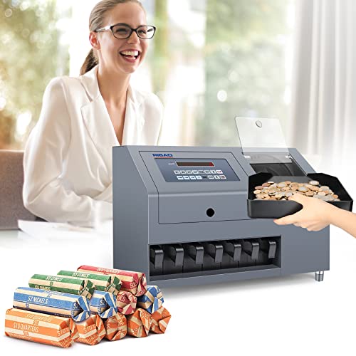 Ribao Cs-600B 7-Pocket High Speed Coin Counter, Heavy Duty Bank Grade Coin Sorter, Two-Year After Service #TOP6