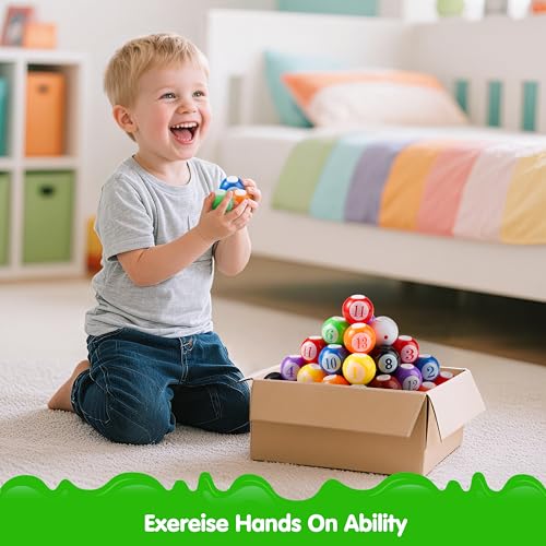 Image of JOYIN 36 Pack 8-Ball Pool Fidget Spinners for Kids, Goodie Bag Stuffers for Birthday Party, Pool Ball Party Favors, Fidget Toys Bulk, Stress Balls, Treasure Box for Classroom