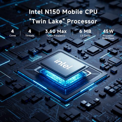 Image of ASUS NUC 14 Essential, Intel NUC 14 N150 Mini PC, 8GB DDR5 RAM, 256GB SSD | 4C /4T up to 3.6GHz,6W,Low Power Compact Desktop, Type-C 3.2,4K,WiFi6E,BT5.3,W-11 Pro for Home, Office & Digital Signage
