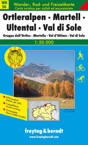 Ortleralpen - Martell - Ultental - Val di Sole: 1:50000 (Freytag und Berndt Wanderkarten Südtirol)