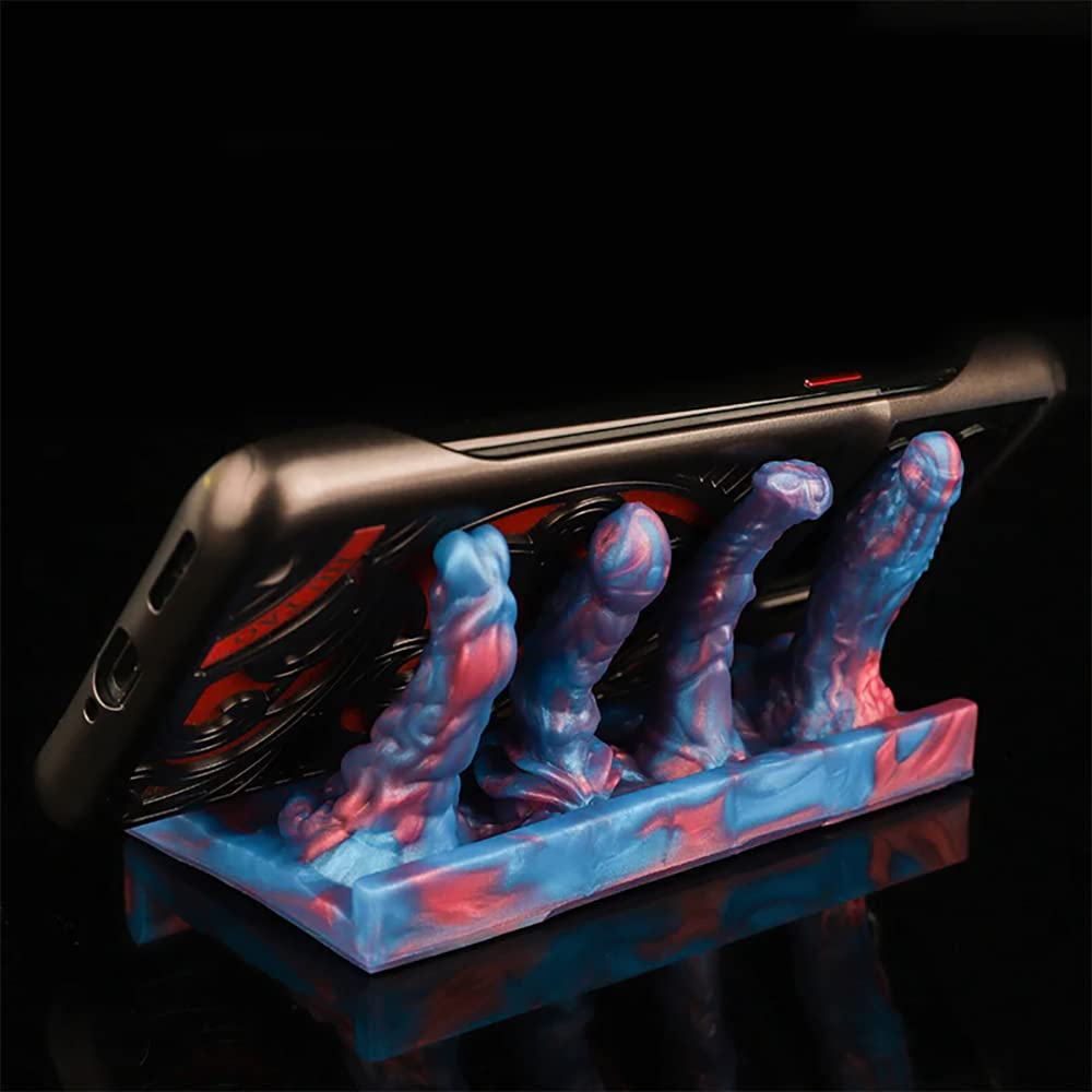 Nothosaur Marchandise「Support Téléphone」Petits Godes Support Phone Portable de Bureau, Silicone Station Support Smartphone Accessoires Bureau, Cadeau Amusant Anniversaire Saint-Valentin Jour Poisson